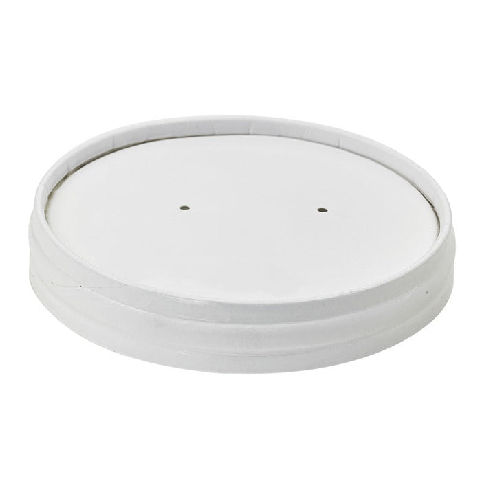 Tapa plana blanca de cartón kraft perforada para vapor Ø97mm - 500Uds