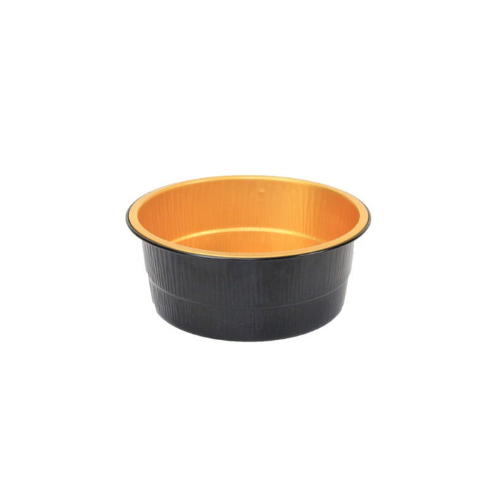 Vaso Opseal de aluminio negro/oro H50mm 450ml - 600Uds