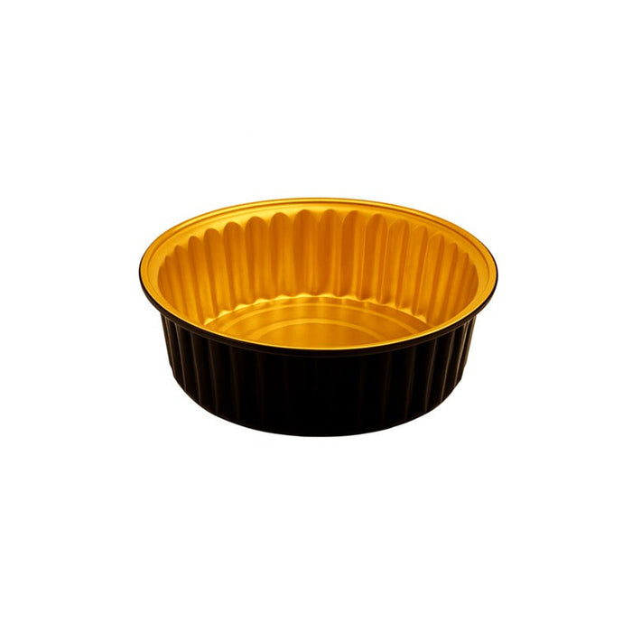 Vaso Opseal de aluminio negro/oro H45mm 520ml - 600Uds