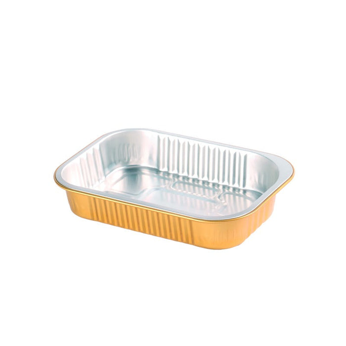 Opseal Bandeja de aluminio exterior oro / interior plata 161x110mm H30mm 320ml - 600Uds
