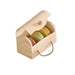 Mini caja de madera con lengüeta para 3 macarrones 110x80mm A55mm - 100Uds
