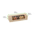 Caja de cartón kraft para 7 macarrones con ventana PLA 215x68mm A48mm - 250Uds