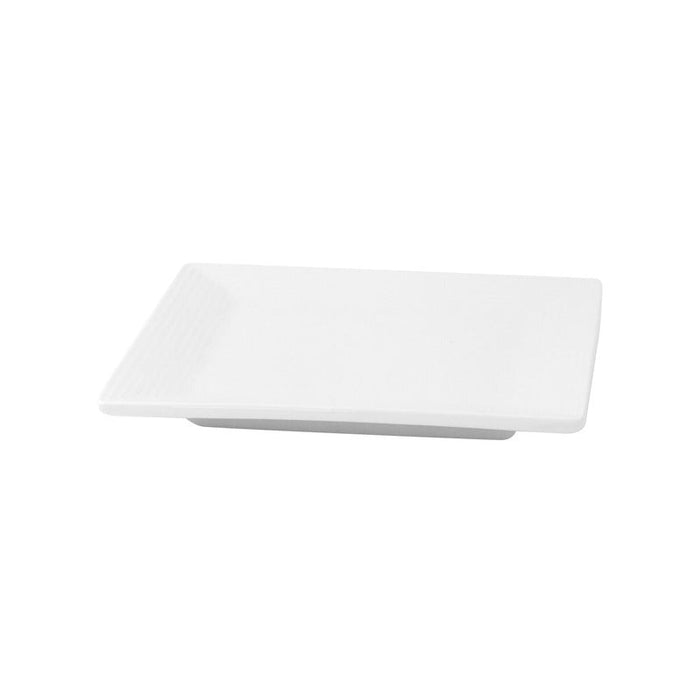 Mini plato cuadrado porcelana blanca 101x101mm A23mm - 24Uds
