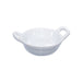 Mini plato de porcelana blanca con dos asas 85x60mm A30mm - 24Uds