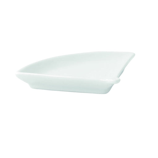 Mini abanico de porcelana blanca 100x76mm A14mm - 24Uds