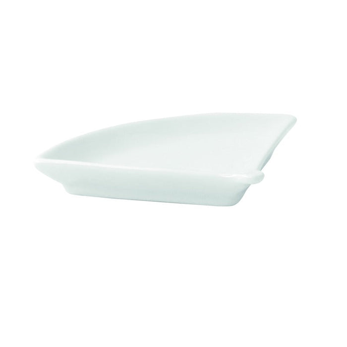 Mini abanico de porcelana blanca 100x76mm A14mm - 24Uds