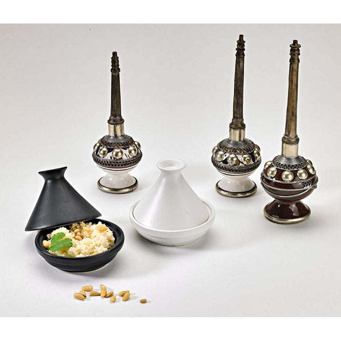 Mini tajin de porcelana negra A80mm - 24Uds
