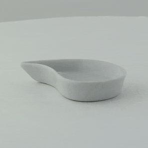 Mini plato de porcelana blanca YIN 78x48mm A15mm - 24Uds