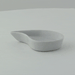 Mini plato de porcelana blanca YIN 78x48mm A15mm - 24Uds