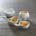 Mini plato de porcelana blanca YIN 78x48mm A15mm - 24Uds