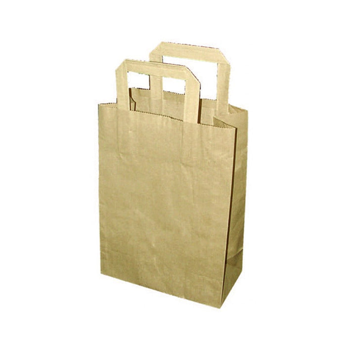 Bolsa de papel kraft reciclado 220x100mm H280mm - 250Uds