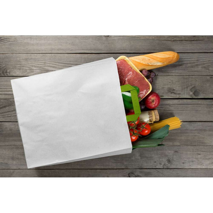 Bolsa de papel blanco reciclado 200x100mm A280mm - 250Uds
