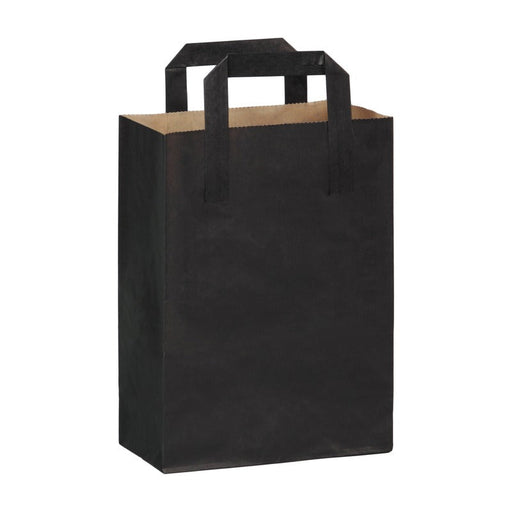 Mini bolsa de papel kraft reciclado exterior negro 200x100mm A280mm - 250Uds