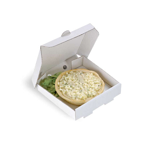 Mini caja pizza de cartón blanco 90x90mm A20mm - 500Uds