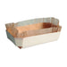 Molde de cocción rectangular exterior de madera y molde de papel interior 190x105mm H60mm 750ml - 80Uds