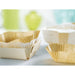 Molde de cocción rectangular exterior de madera y molde de papel interior 1200ml 265x115mm A70mm - 100Uds