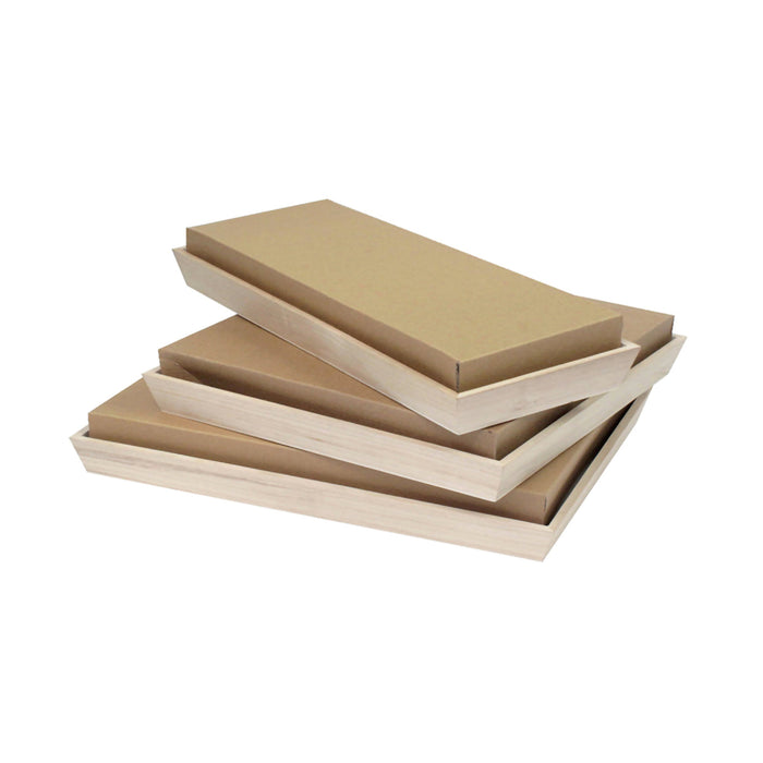 Tapa plana marrón de cartón Noa 310x310mm A60mm - 100Uds