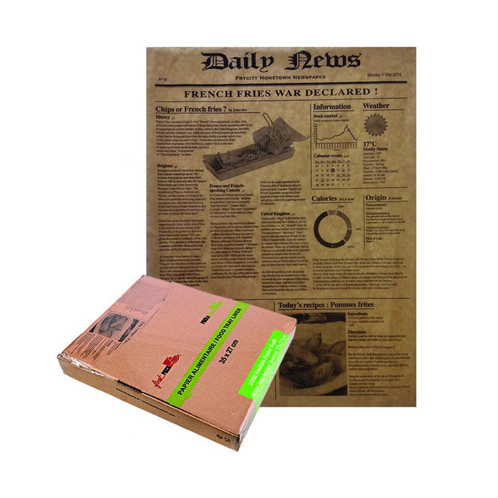 Papel kraft antigrasa en caja dispensadora-impresión de periódicos 350x270mm - 1000Uds