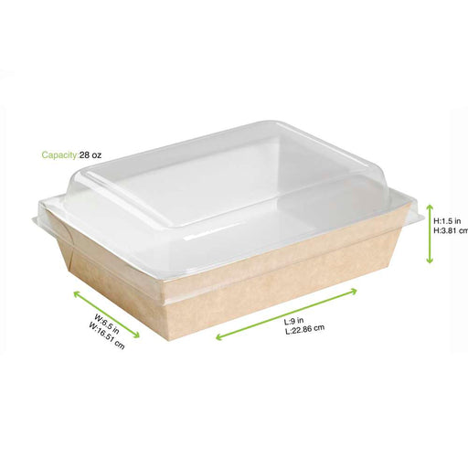 Envase kraft multiusos interior laminado blanco 850ml 220x170mm A40mm - 200Uds