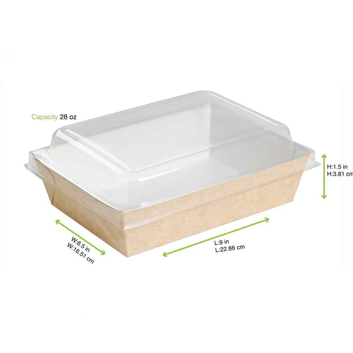 Envase kraft multiusos interior laminado blanco 850ml 220x170mm A40mm - 200Uds