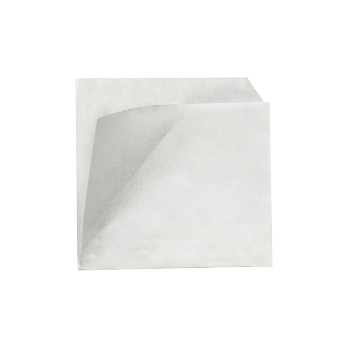 Bolsa de papel blanca antigrasa abierta por 2 lados 110x110mm - 1000Uds