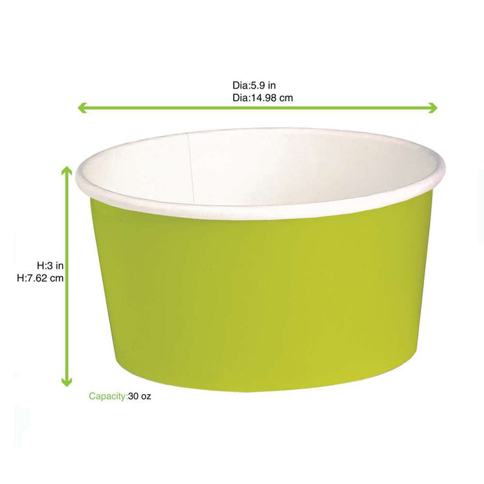 Ensaladera redonda multiusos BUCKATY cartón verde 900ml Ø150mm A75mm - 360Uds