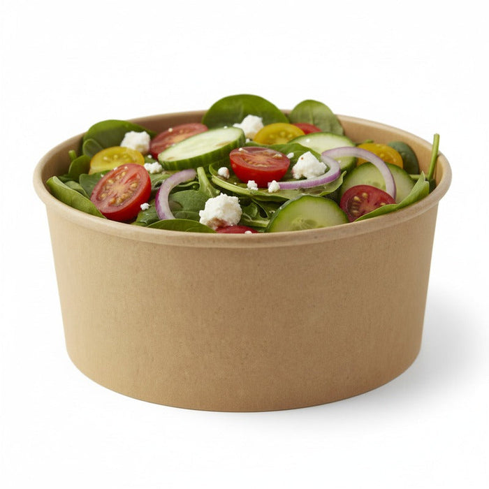 Ensaladera redonda multiusos BUCKATY cartón kraft 1200ml Ø150mm A100mm - 360Uds