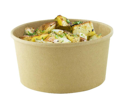 Ensaladera redonda multiusos BUCKATY cartón kraft 1560ml Ø185mm A82mm - 360Uds