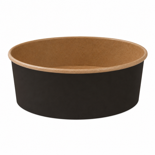 Ensaladera redonda multiusos BUCKATY cartón negra 750ml Ø142mm A70mm - 500Uds