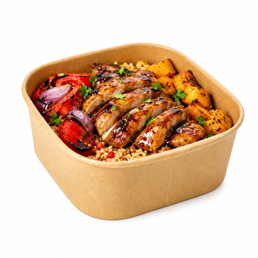 Ensaladera cuadrada multiusos Kraft 130x130mm H50mm 500ml - 300Uds