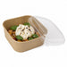 Tapa de PET para ensaladera cuadrada  130x130mm - 300Uds