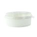 Combo Ensaladera redonda multiusos BUCKATY cartón blanco con tapa PET 550ml Ø150mm A50mm - 300Uds
