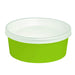 Combo Ensaladera redonda cartón verde BUCKATY con tapa 550ml Ø150mm A50mm - 240Uds
