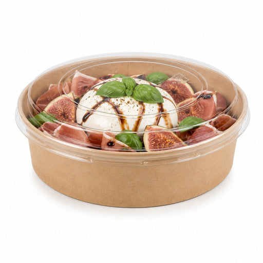 Tapa plana transparente PET Ø165mm - 360Uds