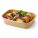 Bandeja kraft rectangular Recaty laminado PP 500ml 170x120mm A45mm - 200Uds