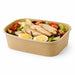 Bandeja kraft rectangular Recaty laminado PP 750ml 170x120mm A56mm - 200Uds