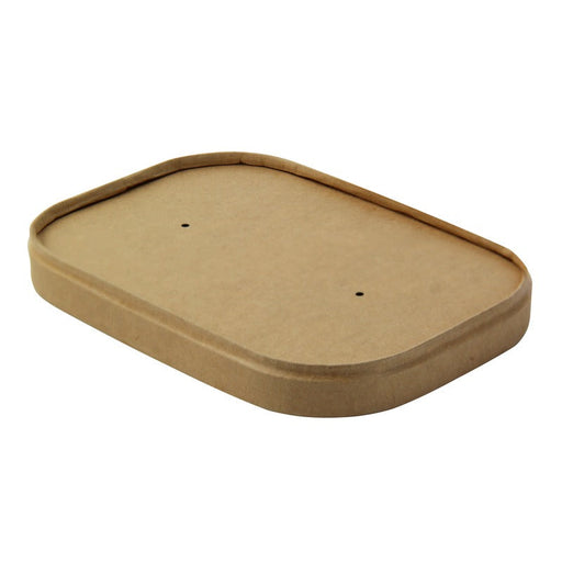 Tapa plana rectangular de cartón marrón perforado para vapor 172x124mm A16mm - 200Uds