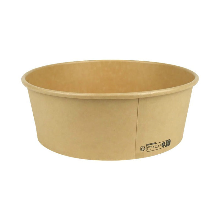 Ensaladera redonda multiusos BUCKATY de fibra de bambú marrón 1200ml Ø185mm A65mm - 360Uds
