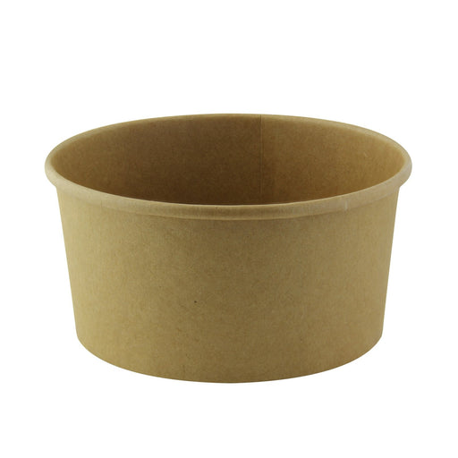 Ensaladera redonda multiusos BUCKATY de cartón marrón sin plástico 700ml Ø150mm A60mm - 360Uds