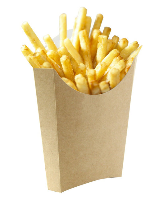 Envase kraft tipo Bolsillo maxi para patatas fritas 480ml 115x90mm A140mm - 1100Uds
