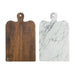 Tablas de aperitivo de doble cara imitación mármol y madera 180x295mm - 200Uds