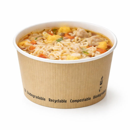 Tarrina para sopa CPLA diseño NATURE 450ml A80mm - 500Uds