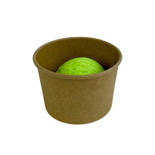 Tarrina de cartón kraft para caliente/frío H50mm 134ml - 1000Uds