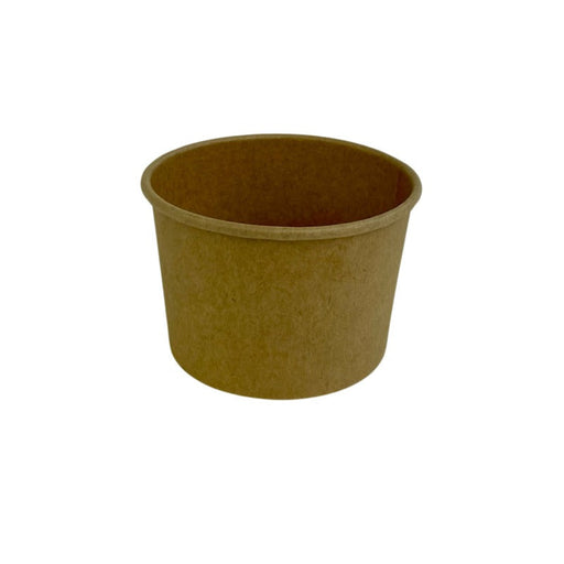 Tarrina de cartón kraft para caliente/frío H50mm 134ml - 1000Uds