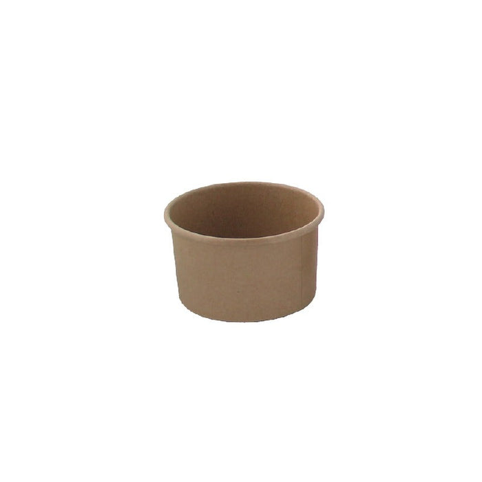Tarrina de cartón kraft para caliente/frío 130ml Ø79mm A44mm - 1000Uds