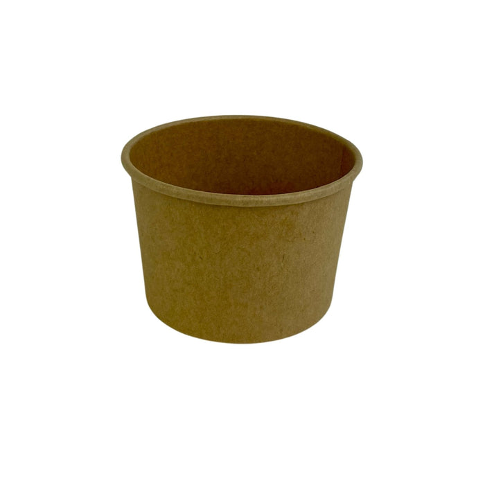 Tarrina de cartón kraft para caliente/frío 86ml Ø74mm A39mm - 1000Uds