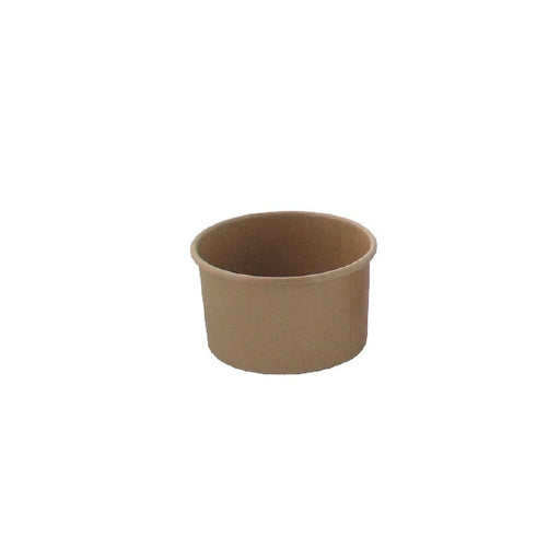 Tarrina de cartón kraft para caliente/frío 100ml Ø61mm A58mm - 1000Uds