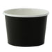 Tarrina de cartón negra para caliente/frío 130ml Ø74mm A49mm - 1000Uds