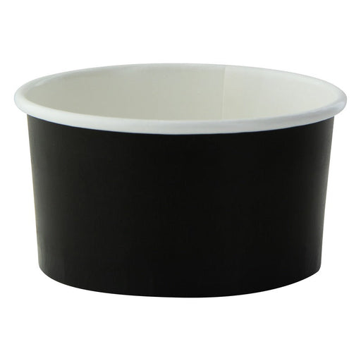 Tarrina de cartón negra para caliente/frío 130ml Ø79mm A44mm - 1000Uds