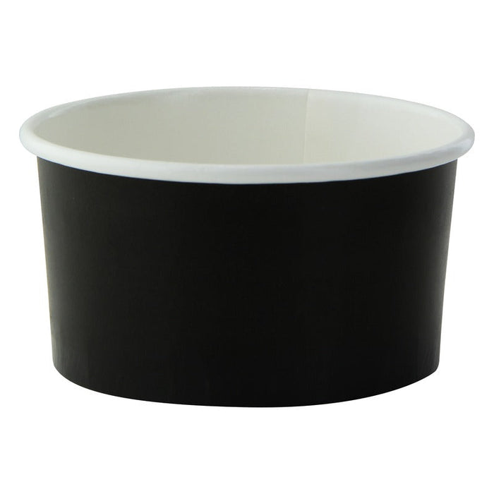 Tarrina de cartón negra para caliente/frío 130ml Ø79mm A44mm - 1000Uds